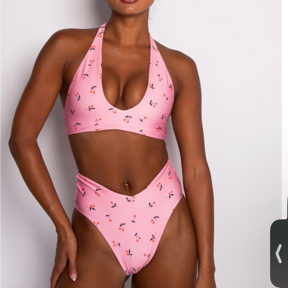 Skatie Pink Halter Bikini Set